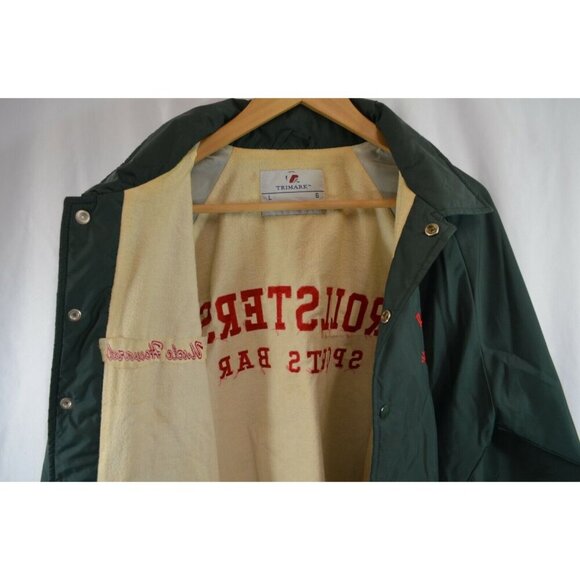 Rollsters Sports Bar Jacket Welland Ontario ON Uncle Howard Sewn Green Large Vtg - Picture 7 of 9